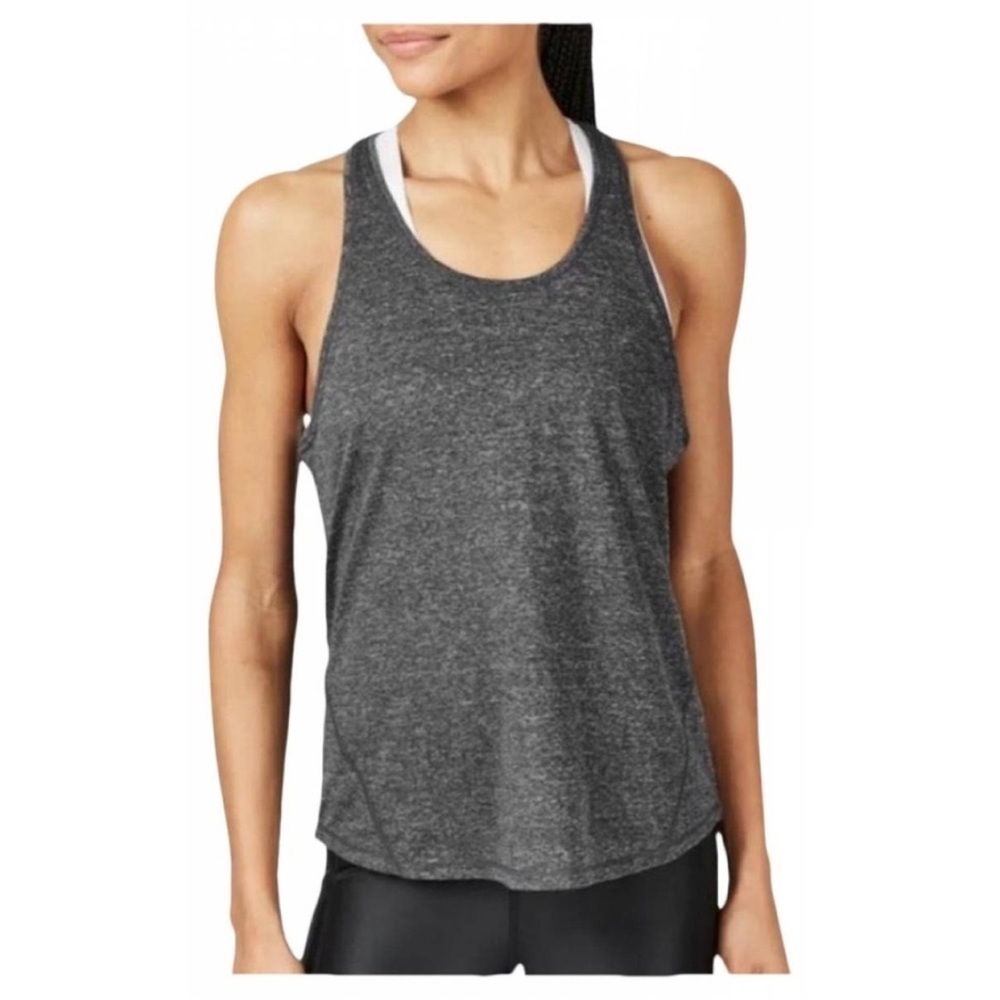 Sweaty Betty Racerback Tank Grey Spacedye Size large